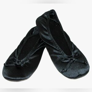 Isotoner Ballet Slippers Size Large 8-9 | Flexible House Shoes with Bow Detail
